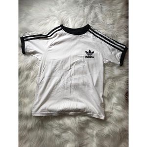 Adidas White and Black Shirt